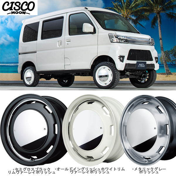 アルミホイール 1本 17インチ CISCO MOON セミグロスブラックリムヴァーレイP 17x8.0J +20 6H139.7P FJクルーザー プラド_画像2