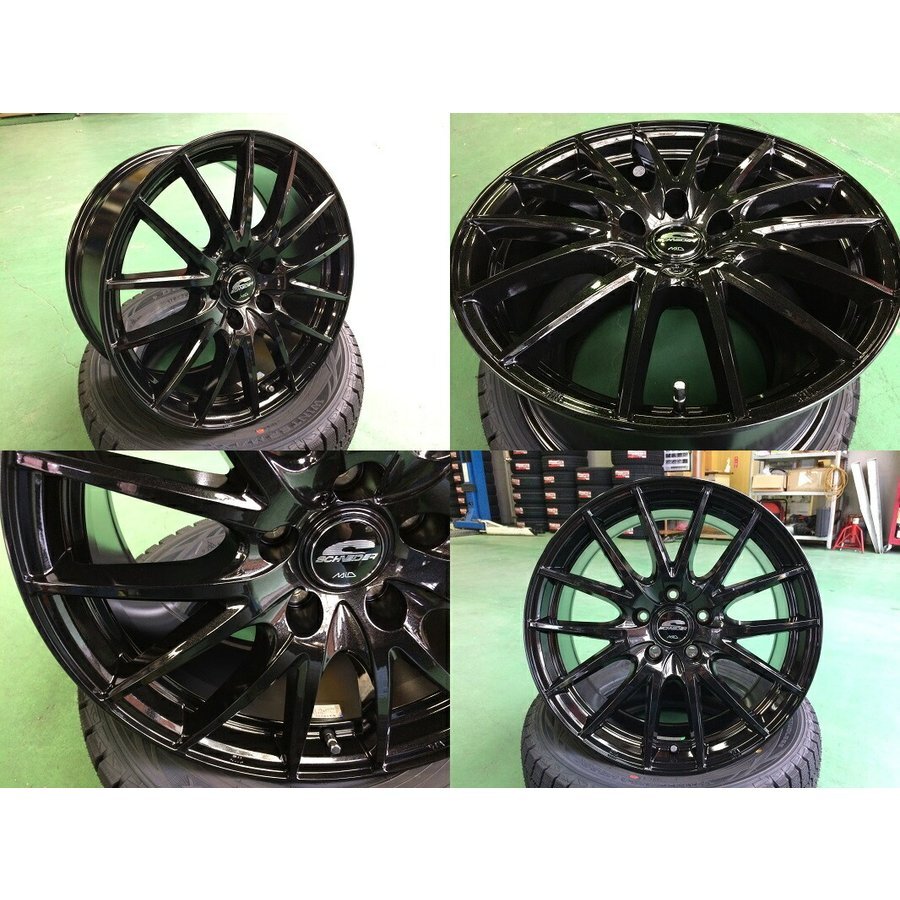 195/60R16 セレナ ヨコハマ IG70 IG70 16インチ シュナイダー SQ27 6.5J 5H114.3P スタッドレスタイヤ ホイールセット 4本_画像2