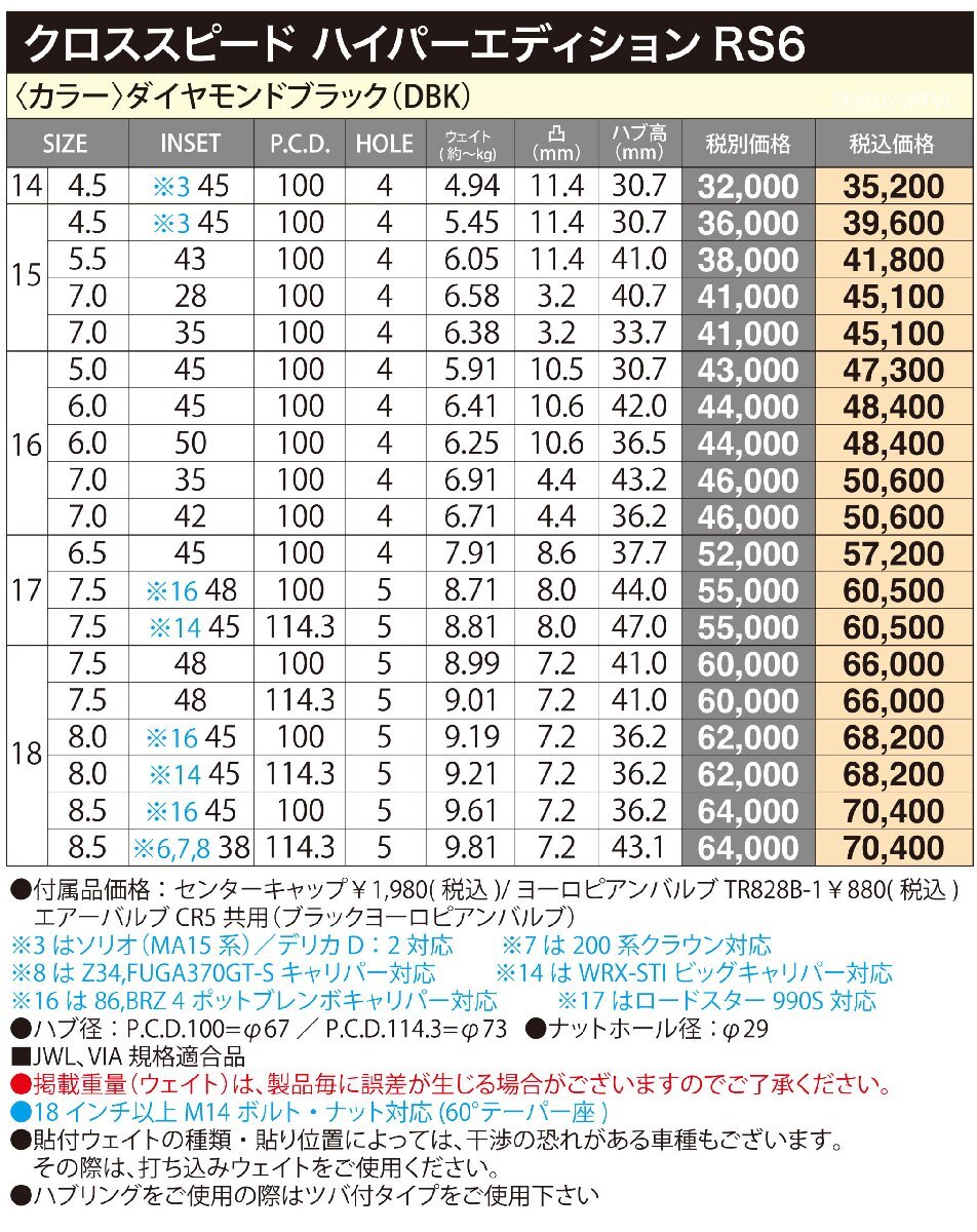 ホイールのみ 4本セット 18インチ クロススピード RS6 7.5×18 +48 5H114.3 DBK CH-R エスティマ MAZDA3 シビック 軽量ホイール_画像5