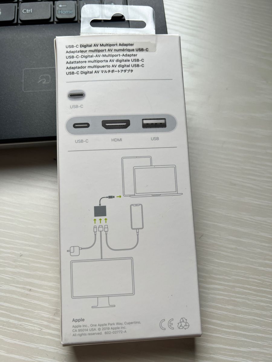 Apple 純正 USB-C デジタルAV マルチポートアダプター　A2119 #Digital #Apple #AV #HDMI