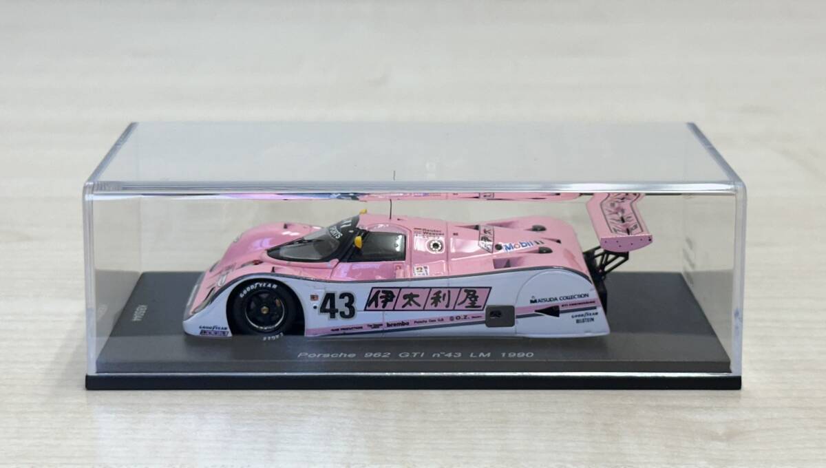 新品未展示 1/43 Spark スパーク 伊太利屋 Porsche ポルシェ 962 GTI 1990年 ル・マン24時間 #43 M.Reuter／J.Weaver／J.J.Lehto KBS044の画像3