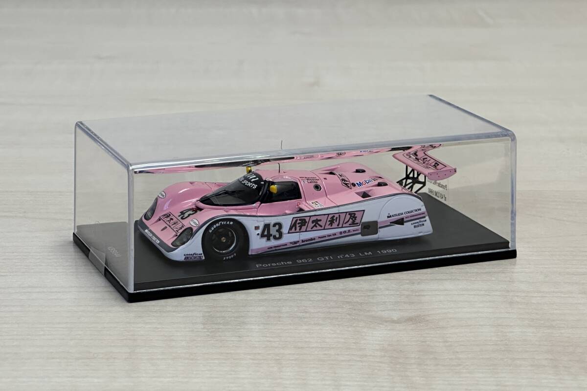 新品未展示 1/43 Spark スパーク 伊太利屋 Porsche ポルシェ 962 GTI 1990年 ル・マン24時間 #43 M.Reuter／J.Weaver／J.J.Lehto KBS044の画像2