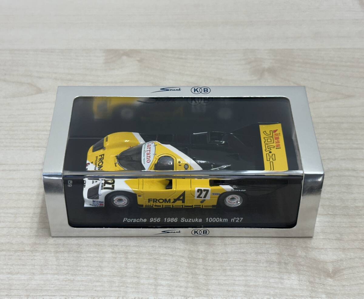 新品未展示 1/43 Spark スパーク FROM A フロムエー Porsche ポルシェ 956 1986 インターナショナル鈴鹿1000kmレース 優勝車 #27 KBS059_画像1