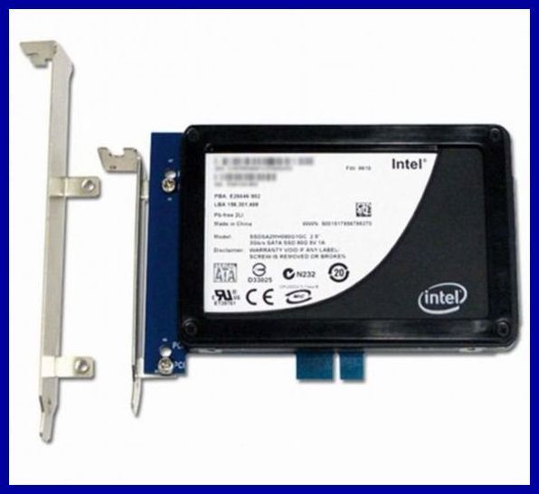 ゆうパケット無料！変換名人 2.5インチ SSD/HDD PCI/PCIe用 マウンターセット ロープロ対応 ・ PCIB-25HDD マウンター_使用例