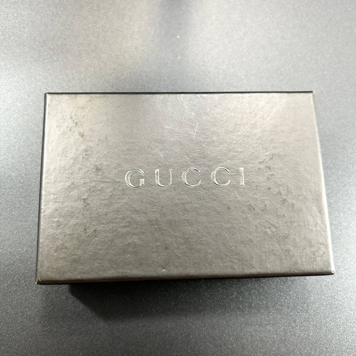 1 иен ~ GUCCI Gucci мужской женский чехол для ключей 6 полосный кожа красный красный серия 
