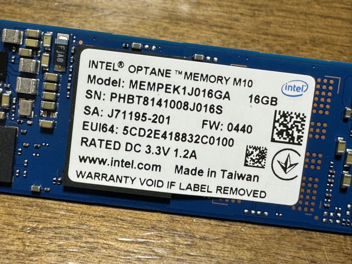 ★新品★Intel Optane メモリ 16GB M10 PCIe M.2 2280 SSDの画像3