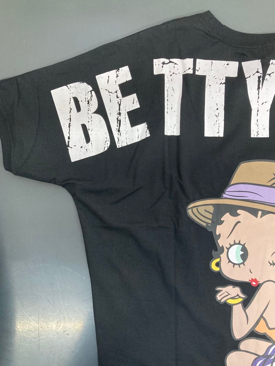 新品　ベティちゃんBettyBoop  ベティブープドルマン半袖Tシャツゆったりハットブラック