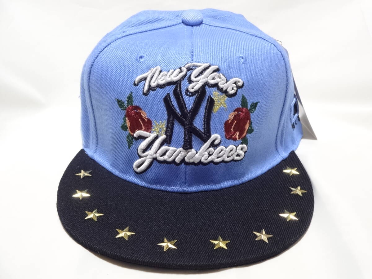 【未使用 2点セット】NY ロゴ MLB タグ付き スナップバック & NY ロゴ モノグラム柄 フリーサイズ【帽子 キャップ】