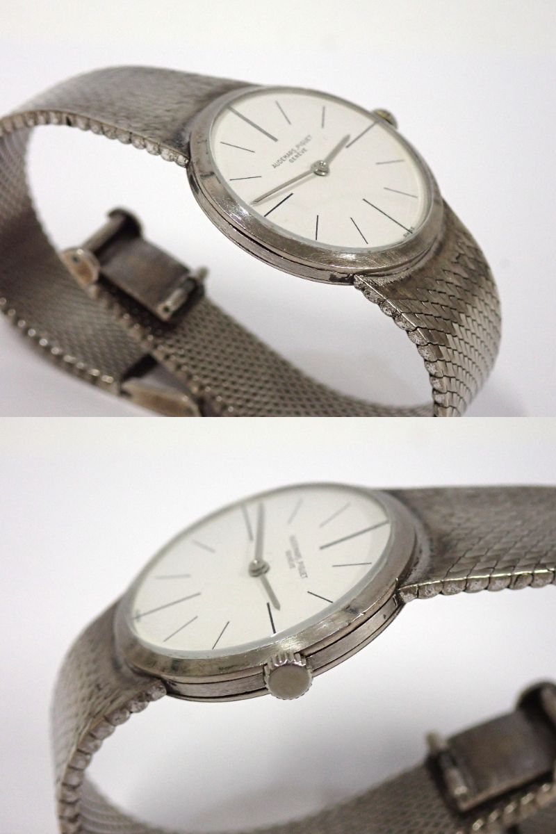  Audemars Piguet june-b18K/750 ручной завод ремень / пряжка повреждение женские наручные часы рабочий товар 