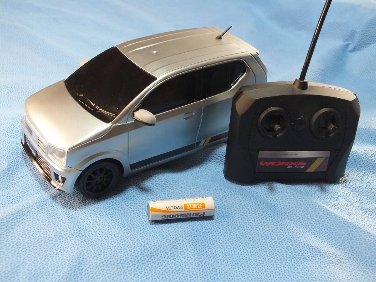 ( stock ) break 1/16 scale RC Suzuki Alto Works silver metallic full action operation has been confirmed regular certification goods battery attached 