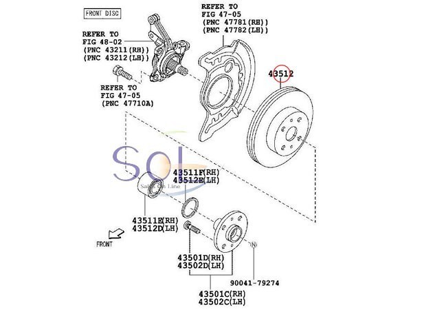 ダイハツ ブーン(M312) コペン(L880K) フロント ブレーキーローター ディスク 左右セット 43512-B1021 43512-B1010 43512-B1020_画像2