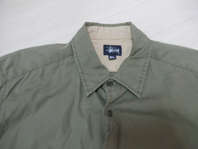 米国製 ９０S ステューシー 紺タグ ビックサイズ 半袖コットンシャツ XL_画像3