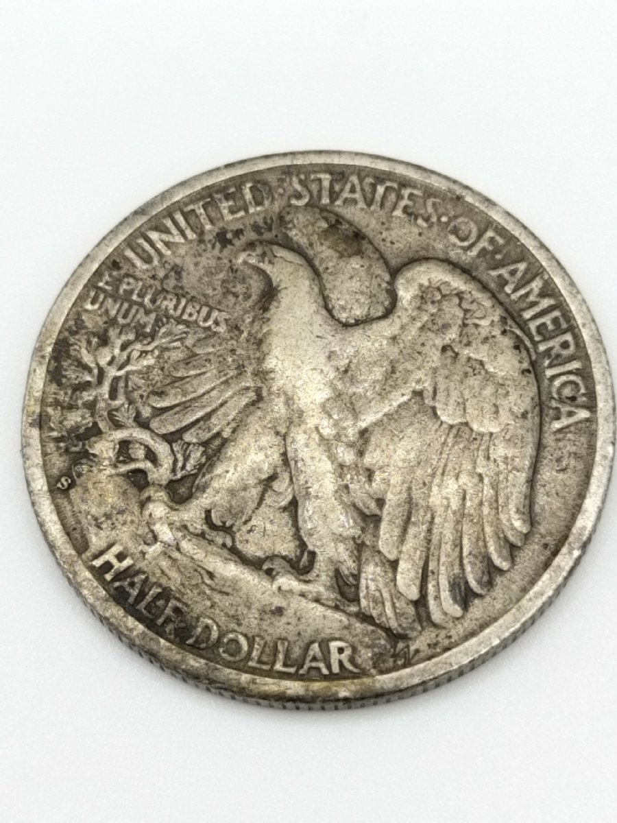アメリカ リバティコイン ウォーキングリバティ ハーフダラー 銀貨 50セント 1944年 J365-1_画像2