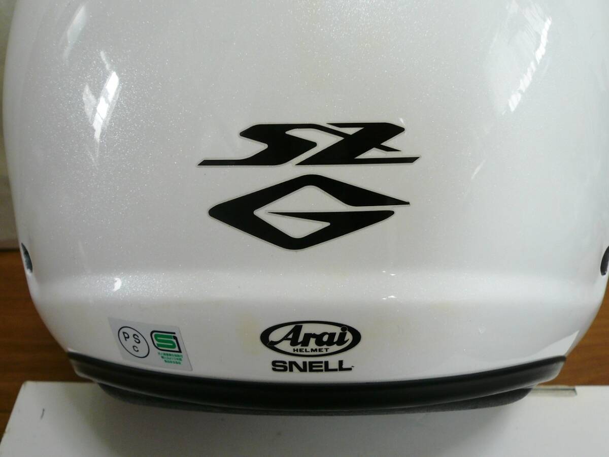 Arai アライ SZ-G SZG グラスホワイト ジェットヘルメット XL エスゼットジー SZ G の画像7