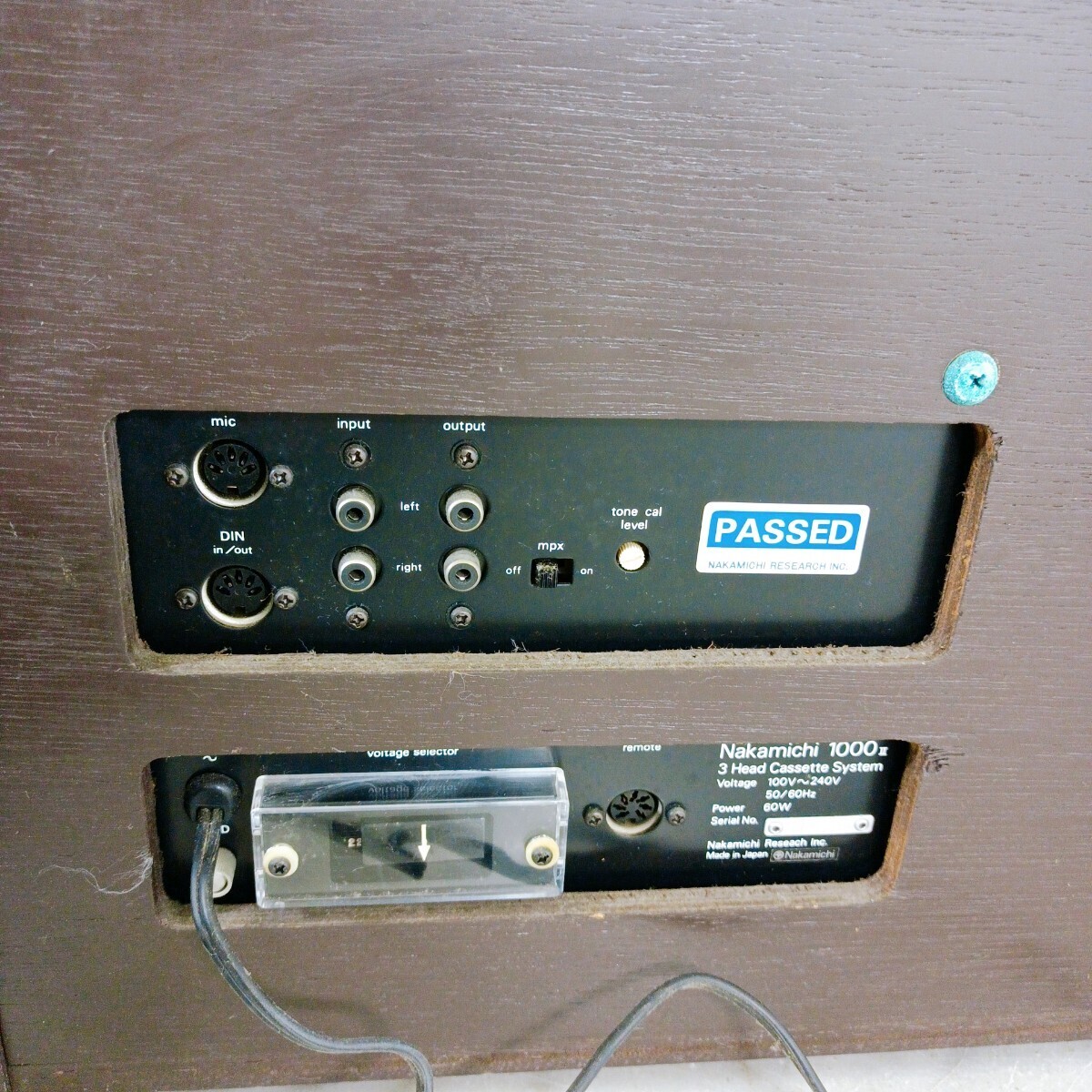 Nakamichi 1000Ⅱ ナカミチ ヘッドカセットデッキ カセットテープレコーダー 通電確認のみ ジャンク 現状品 _画像7