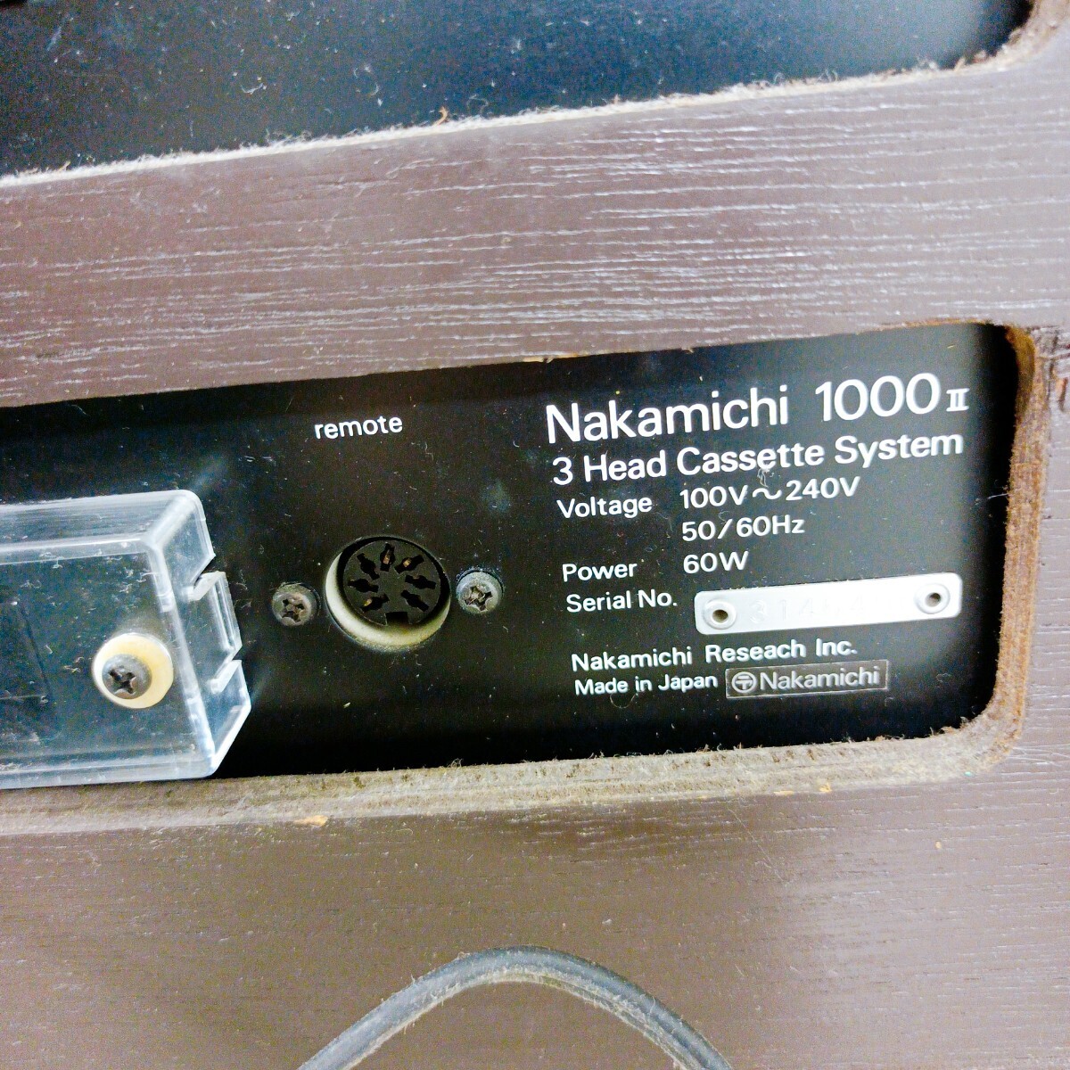 Nakamichi 1000Ⅱ ナカミチ ヘッドカセットデッキ カセットテープレコーダー 通電確認のみ ジャンク 現状品 _画像9