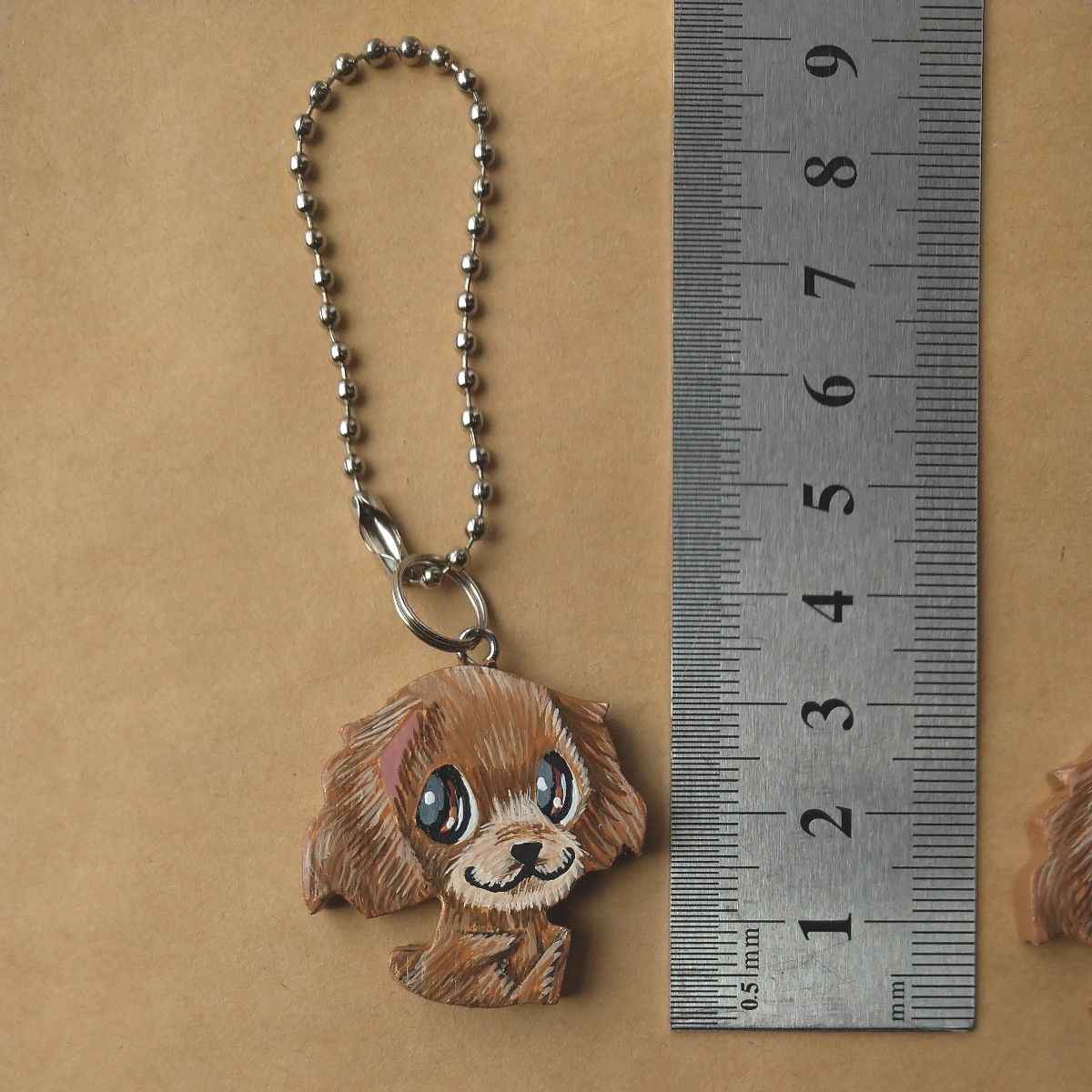 トイプードルNo3・小キーホルダー２個セット　バッグチャーム　ハンドメイド　雑貨　犬　犬雑貨　アクセサリー