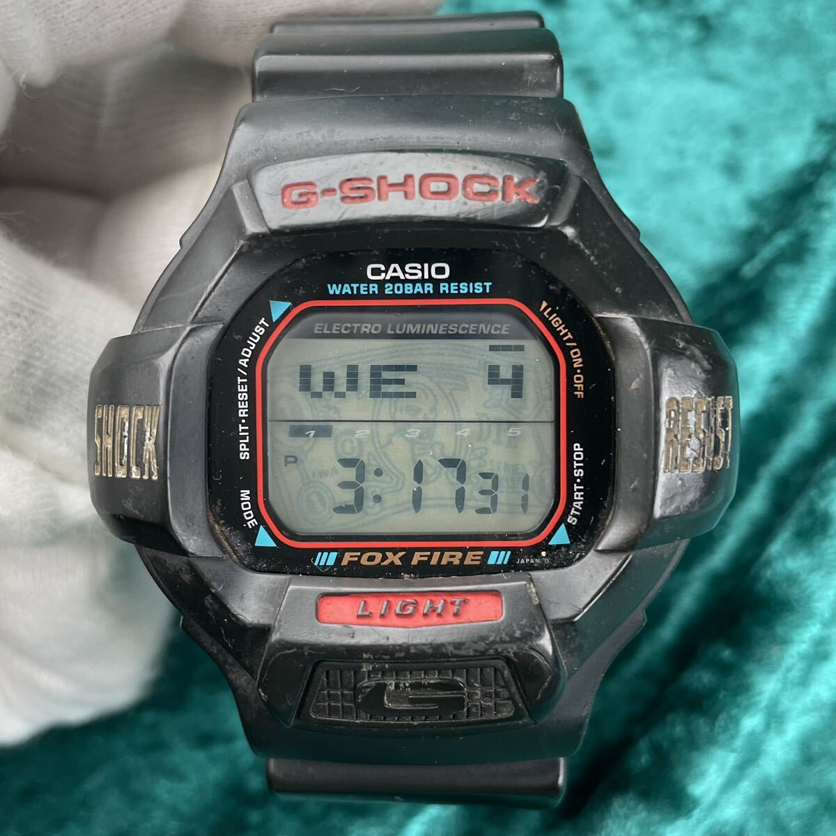 30 CASIO G-SHOCK カシオ ジーショック レア 希少DW-8020 コイントス スロットマシーン FOX FIRE バックライトOK 純正ベルト ガラス綺麗_画像1