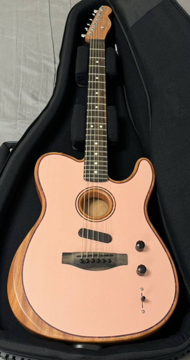 【2024/3/27購入品】Fender FSR American Acoustasonic Telecaster Shell Pink/Ebony Fingerboardの画像1