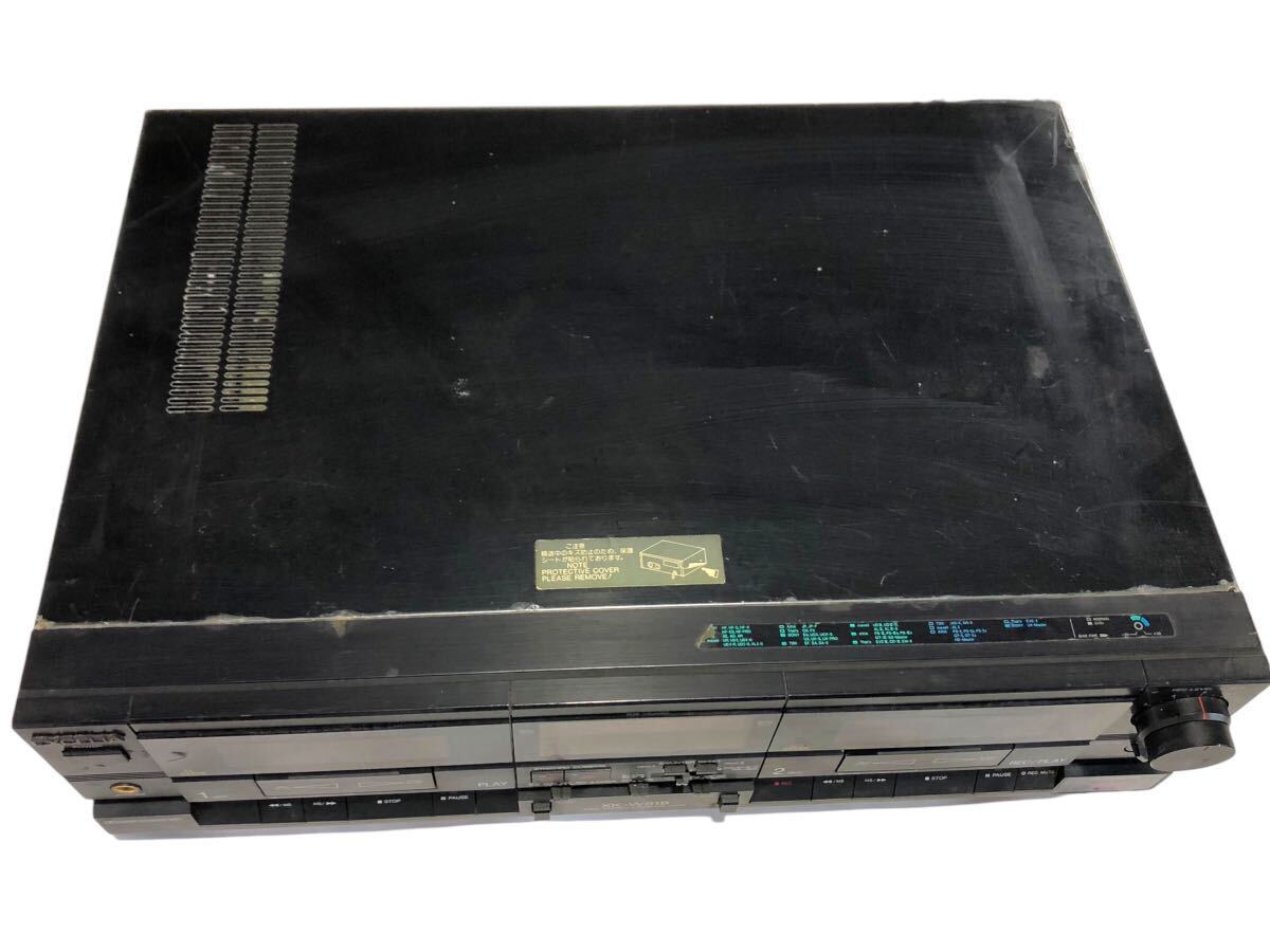 AIWA EXCELIA アイワ エクセリア XK-W818 STEREO CASSETTE DECK ステレオカセットデッキ 音響機器 オーディオ機器 通電確認済み 当時物の画像2