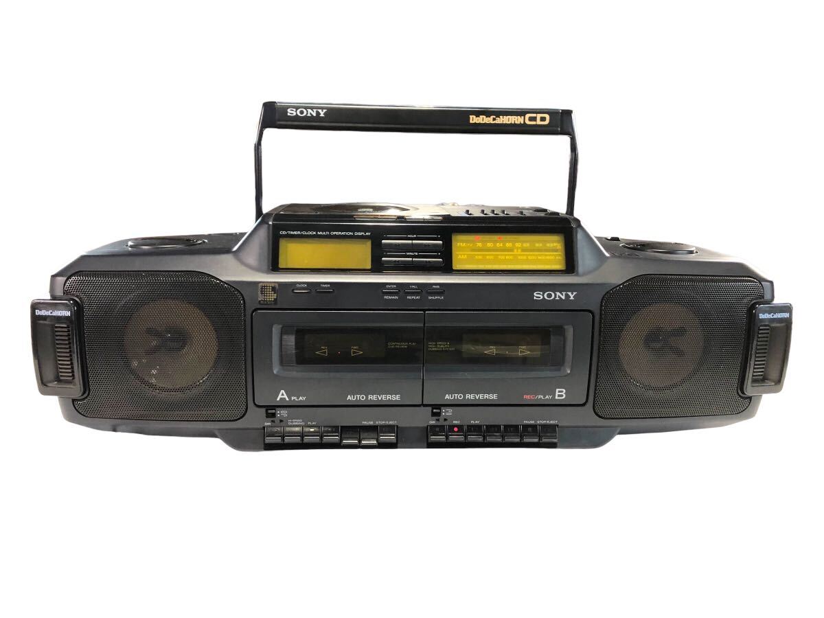 SONY ソニー CFD-200 ラジカセ DoDeCaHORN CD ドデカホーン CASSETE CORDER FM AM ラジオカセットコーダー 当時物 現状品 FM再生確認済み _画像1