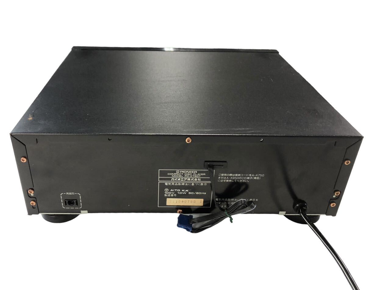 Pioneer パイオニア PD- X750T CDプレーヤー TWIN-TRAY COMPACT DISC PLAYER ディスクプレイヤー 通電確認のみ 現状品 ブラック 音響機器_画像7