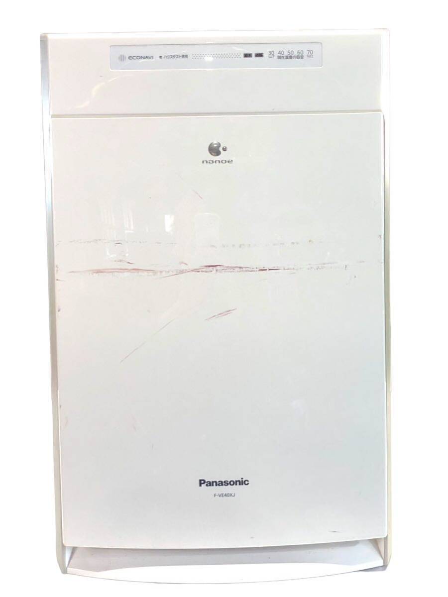 Panasonic パナソニック 加湿空気清浄機 F-VE40 XJ 2014年製 ホワイト 加湿器 空気清浄機 稼動品 中古家電 現状品 18畳 _画像1