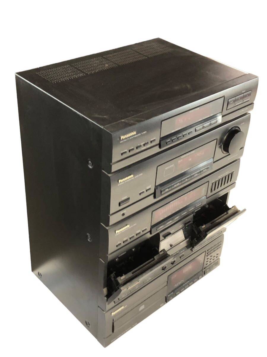 Panasonic パナソニック SA-D30 DOUBLE CASSETTE CD RECEIVER システムコンポ カセットデッキ CDステレオシステム 現状品 通電確認のみ_画像3