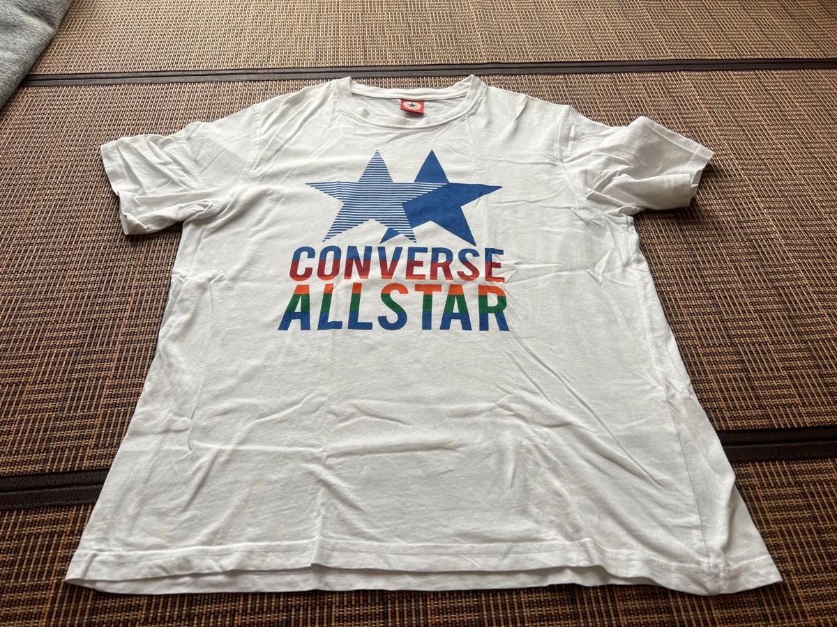 コンバース　converse 半袖Tシャツ　 Tシャツ プリントTシャツ UNIQLO オールスター　白　綿100% M〜L