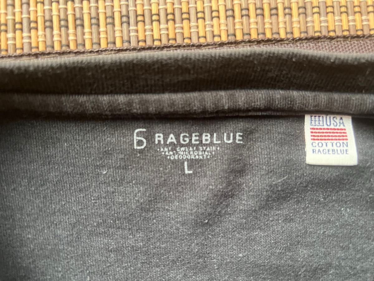 RAGEBLUE 黒　七分袖　黒　綿　 無地　ブラック　胸ポケット　コットン　レディースL 半袖　Tシャツ　ユニクロ UNIQLO