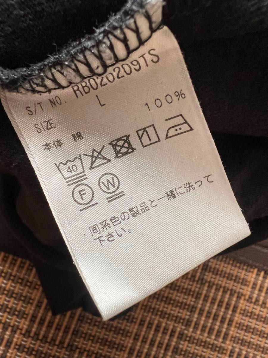 RAGEBLUE 黒　七分袖　黒　綿　 無地　ブラック　胸ポケット　コットン　レディースL 半袖　Tシャツ　ユニクロ UNIQLO