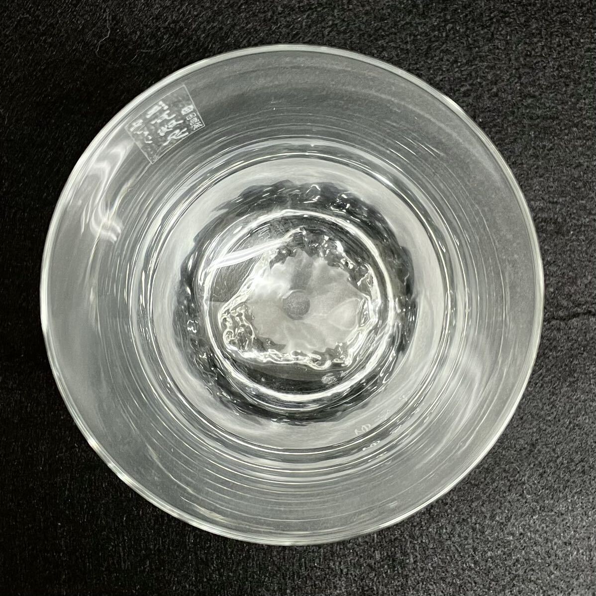 田島硝子 江戸硝子 ロックグラス 富士山グラス ガラス 木箱入 EDO GLASS ネーム入りの画像4