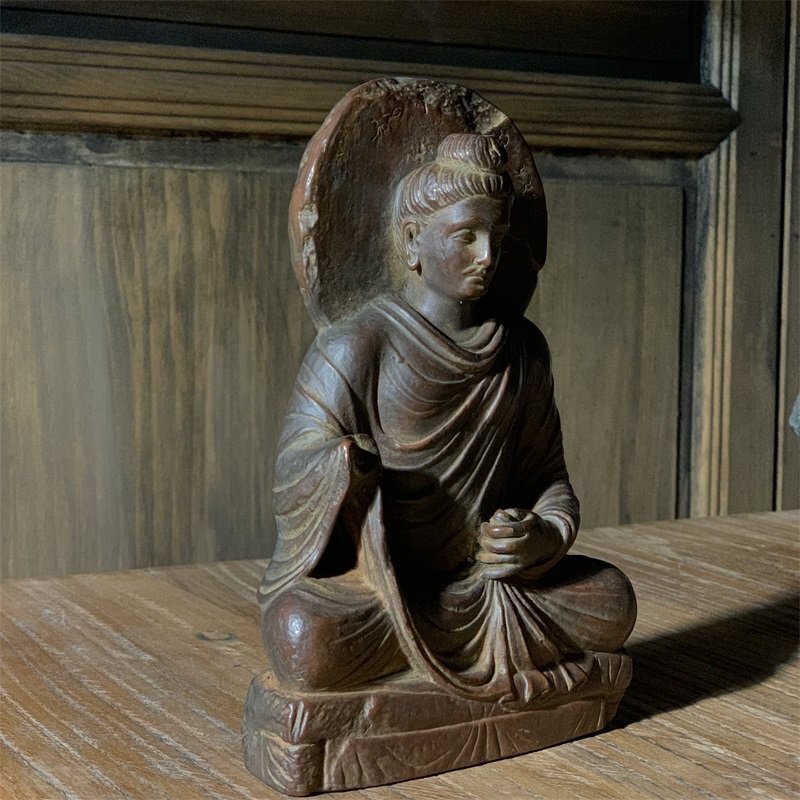 極細工 仏教古美術 仏像 ガンダーラ石仏 Gandhara ガンダーラ美術 石仏 仏像 装飾 置物　装飾　収蔵　_画像4