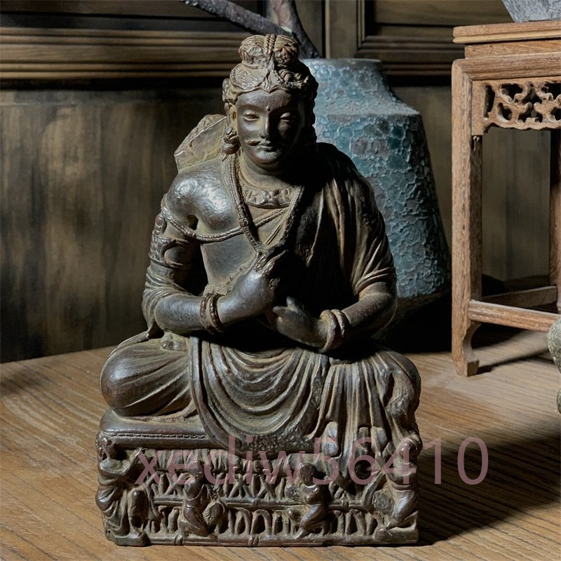 極細工 仏教古美術 仏像 ガンダーラ石仏 ガンダーラ美術 石仏 仏像 装飾 置物 装飾 収蔵 コレクション_画像2