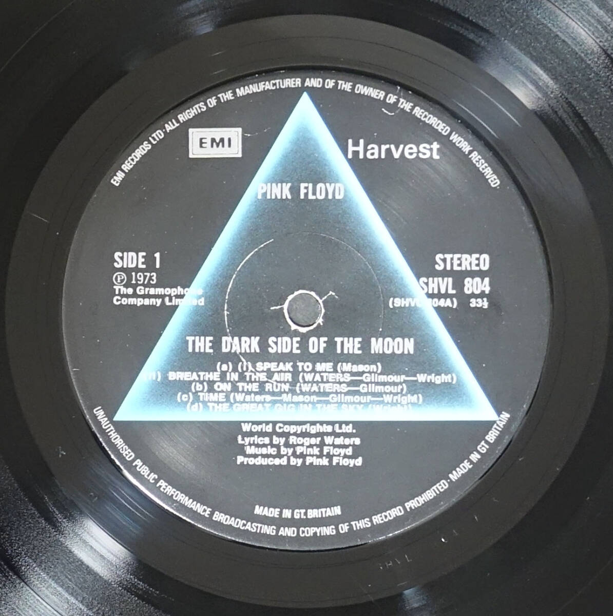  ultimate beautiful! UK Original HARVEST SHVL 804 The Dark Side of the Moon / Pink Floyd MAT: A3/B3