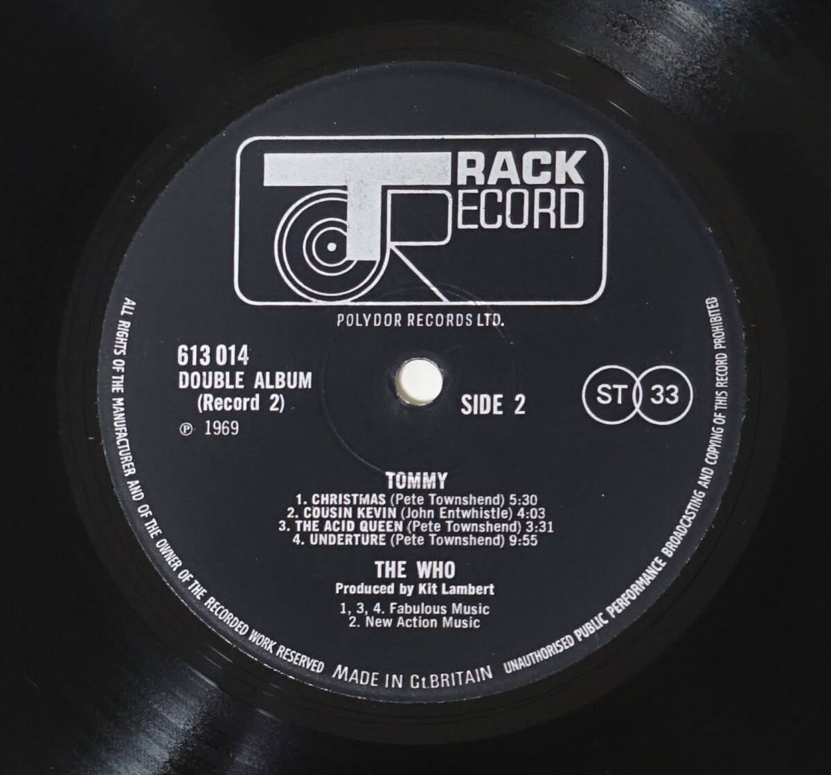 極美盤! UK Original 初回 TRACK 613013-4 TOMMY / THE WHO MAT: A1/B1/A1/B1 初回限定ナンバー付きBooklet 完品 の画像8