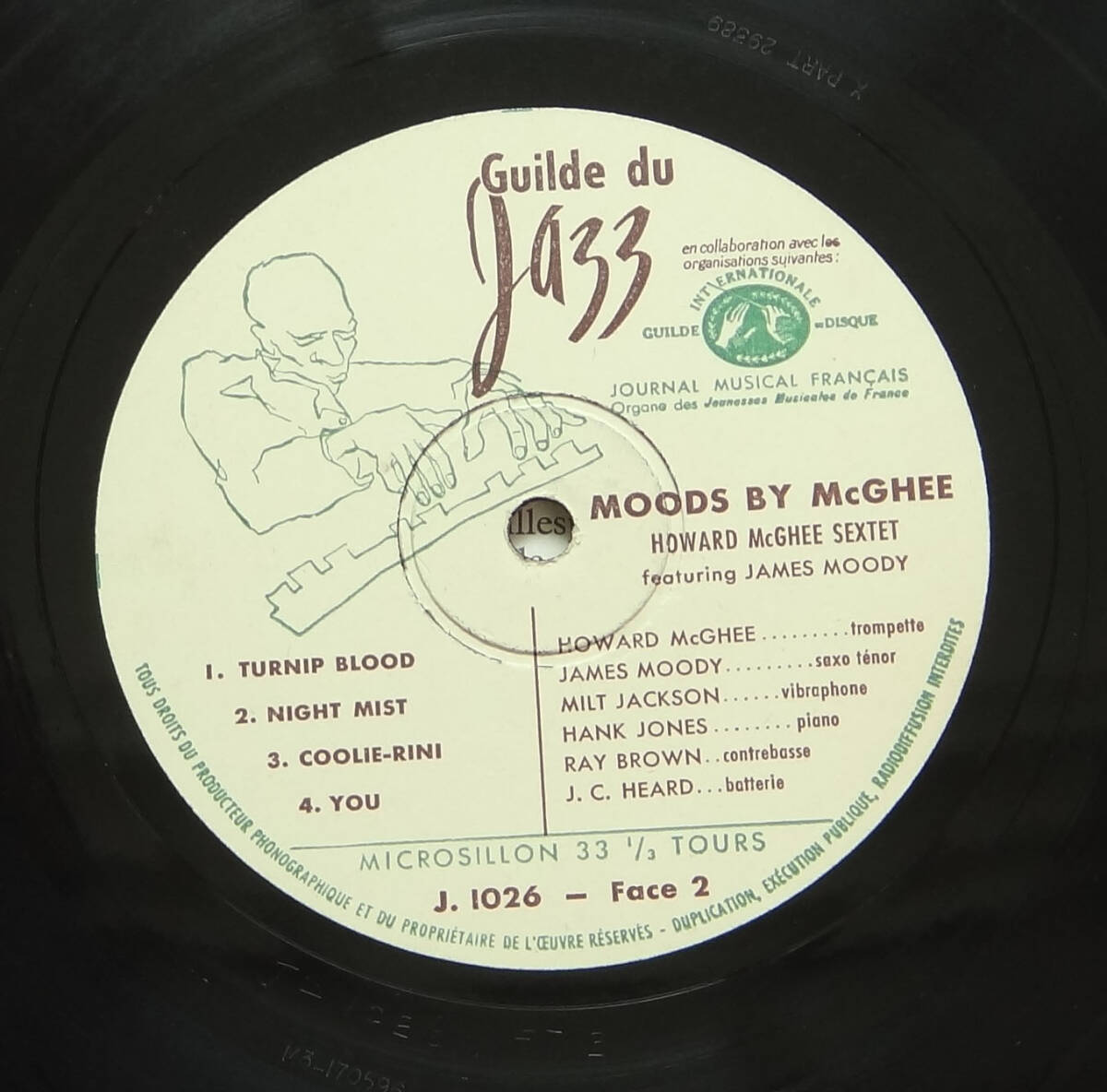 希少! France Guilde Du Jazz オリジナル Moods by Mcghee / Howard Mcghee Sextet DG/Flat Edge_画像3