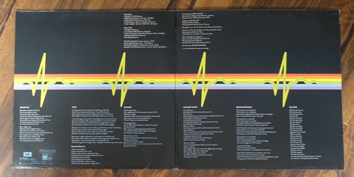 ultimate beautiful! UK Original HARVEST SHVL 804 The Dark Side of the Moon / Pink Floyd MAT: A3/B3