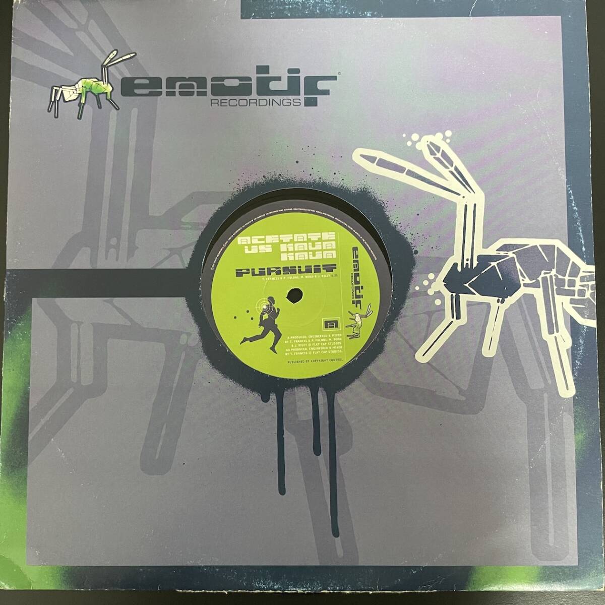 Acetate vs Kava Kava - Pursuit / Emotif Recordings EMF2039 ドラムンベース,ドラムン,Drum&Bass,Drum'n'Bass,Jungle,レコード_画像1