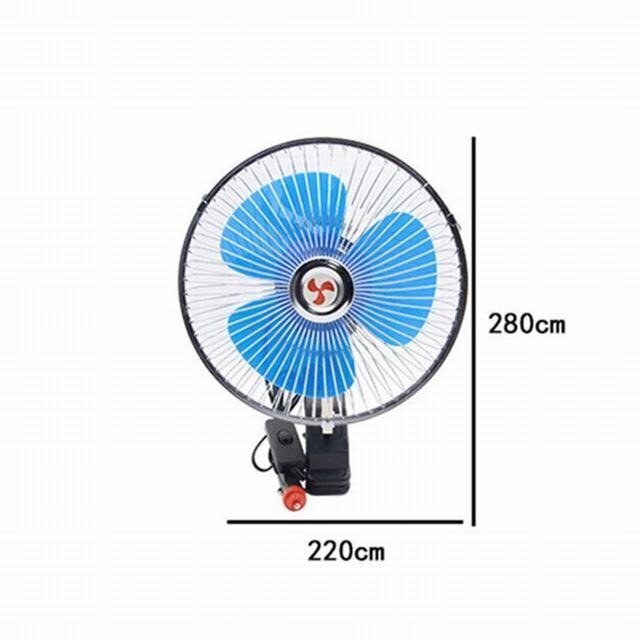 ８インチ　トラック用24V シガー電源 扇風機　180度首振り 風循環　涼しい車内_画像4