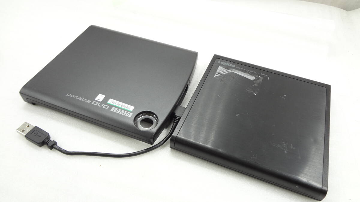 １円～DVDマルチドライブ BUFFALO DVSM-PCS58U2 アイオーデータDVRP-U8EK DY-8A8NH13C Logitec レノボ 4点セット 中古動作品(w912)_画像4