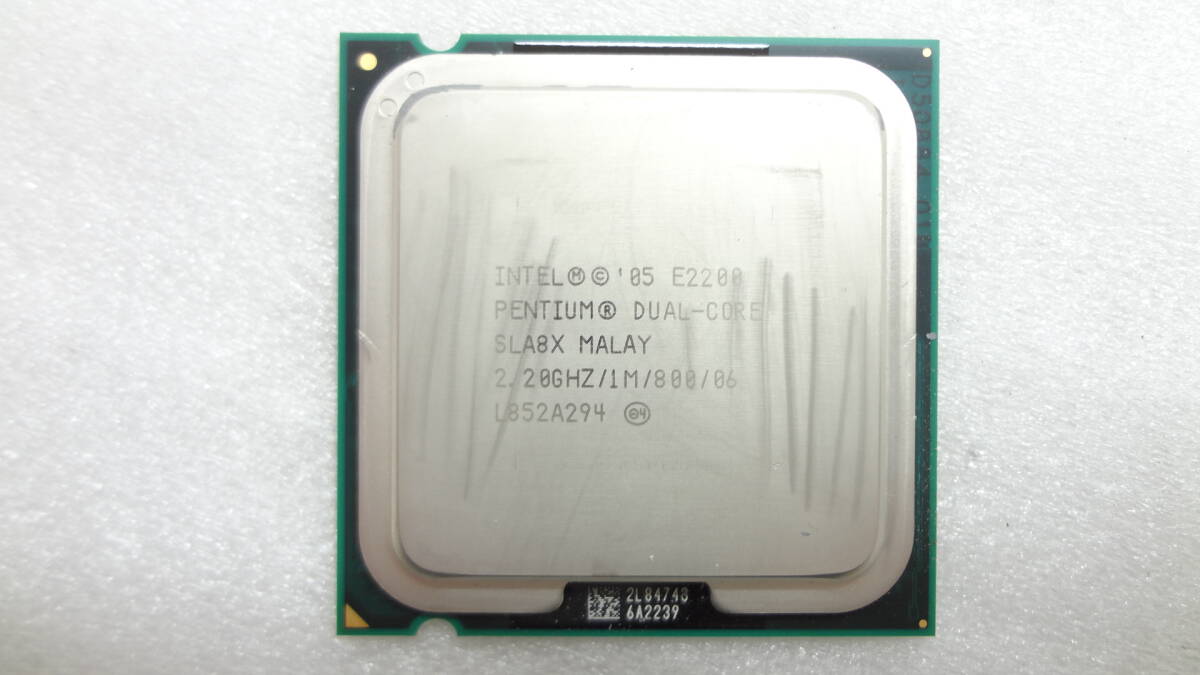 CPU Intel PENTIUM DUAL-CORE E2200 SLA8X 2.20Ghz 1M LGA775 中古動作品(A25)_画像1