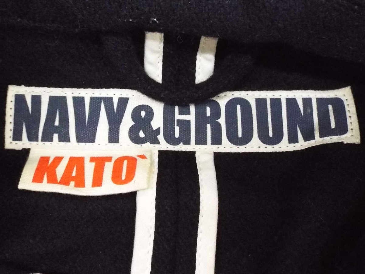 D650KATO`NAVY&GROUND( Kato темно-синий & ground ) одиночный бушлат темно-синий S размер 