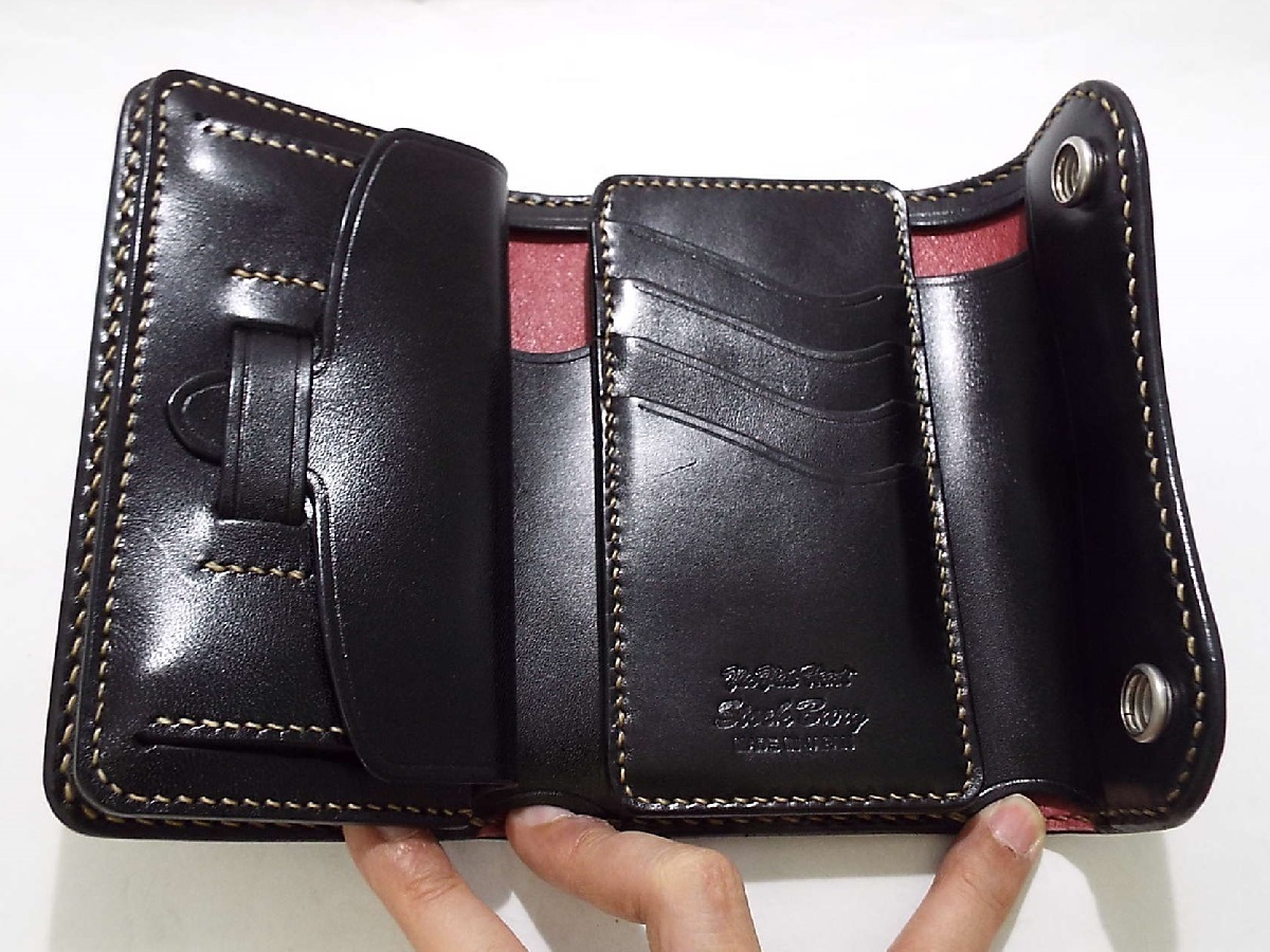 A4910THE FLAT HEAD( Flat Head ) hand ..STOCK BURG cordovan s Lee folding wallet purse 