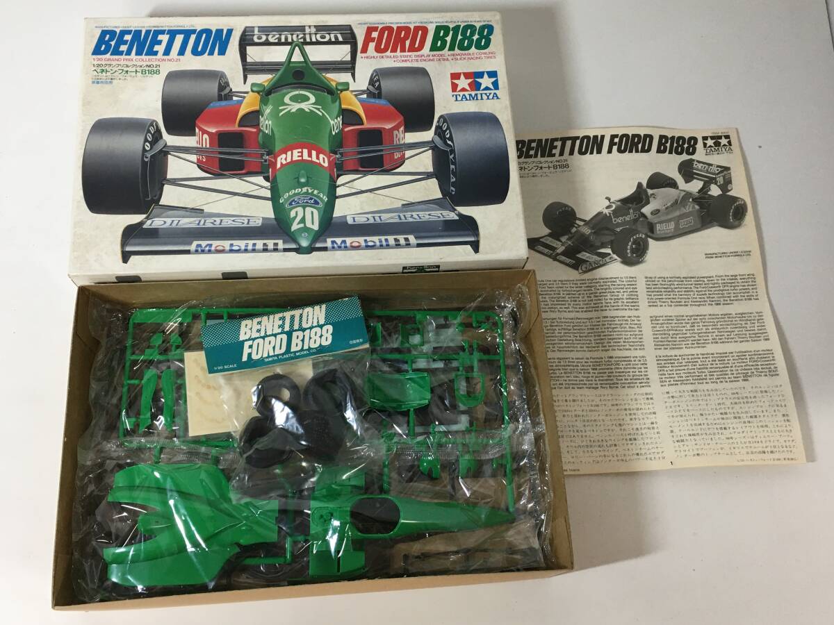 [ не собран * долгосрочное хранение ] Tamiya Benetton * Ford B188 пластиковая модель BENETTON FORD B188 TAMIYA 1/20 Grand Prix коллекция NO.21