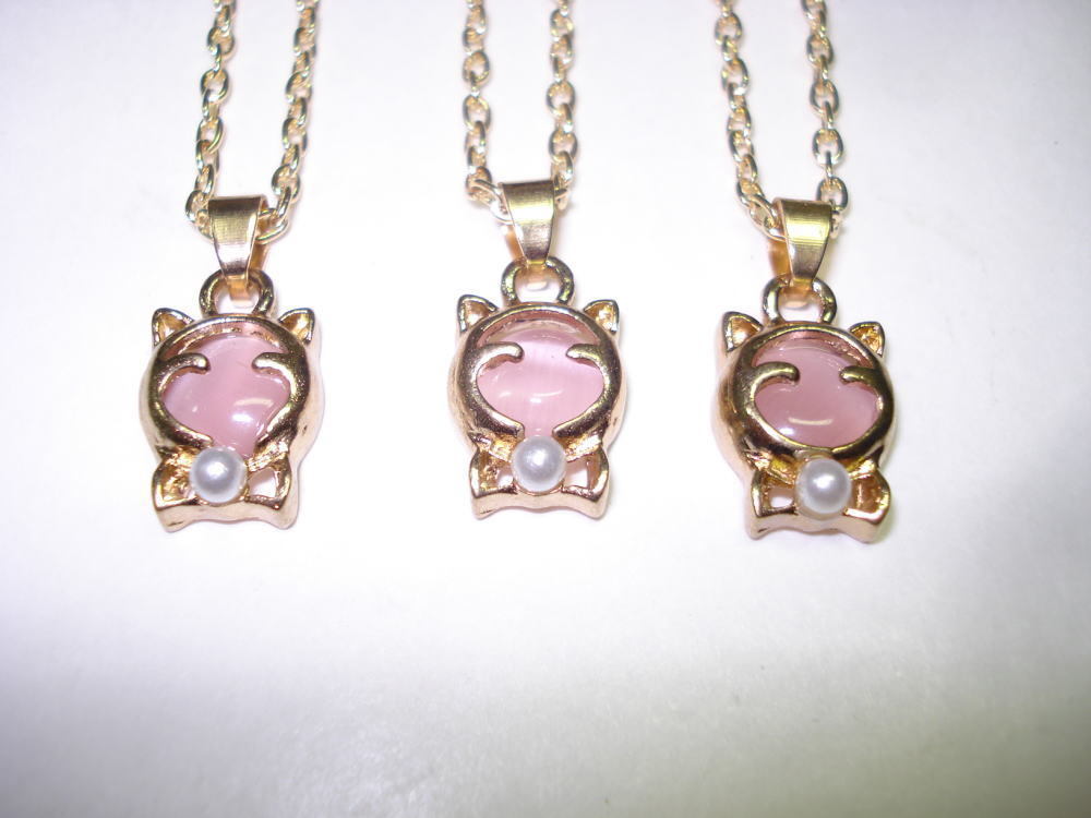 猫ネックレス（新品）Cat Necklace・ピンク・送料無料_画像2