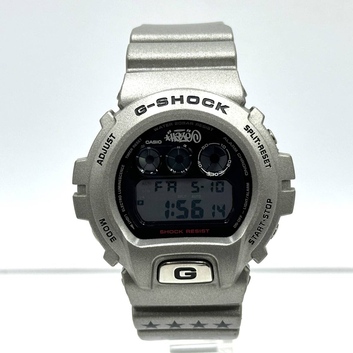 【美品】CASIO カシオ G-SHOCK DW-6900M-8T エリックヘイズコラボ Eric Haze シルバー メタリック クォーツ Qz デジタル_画像1