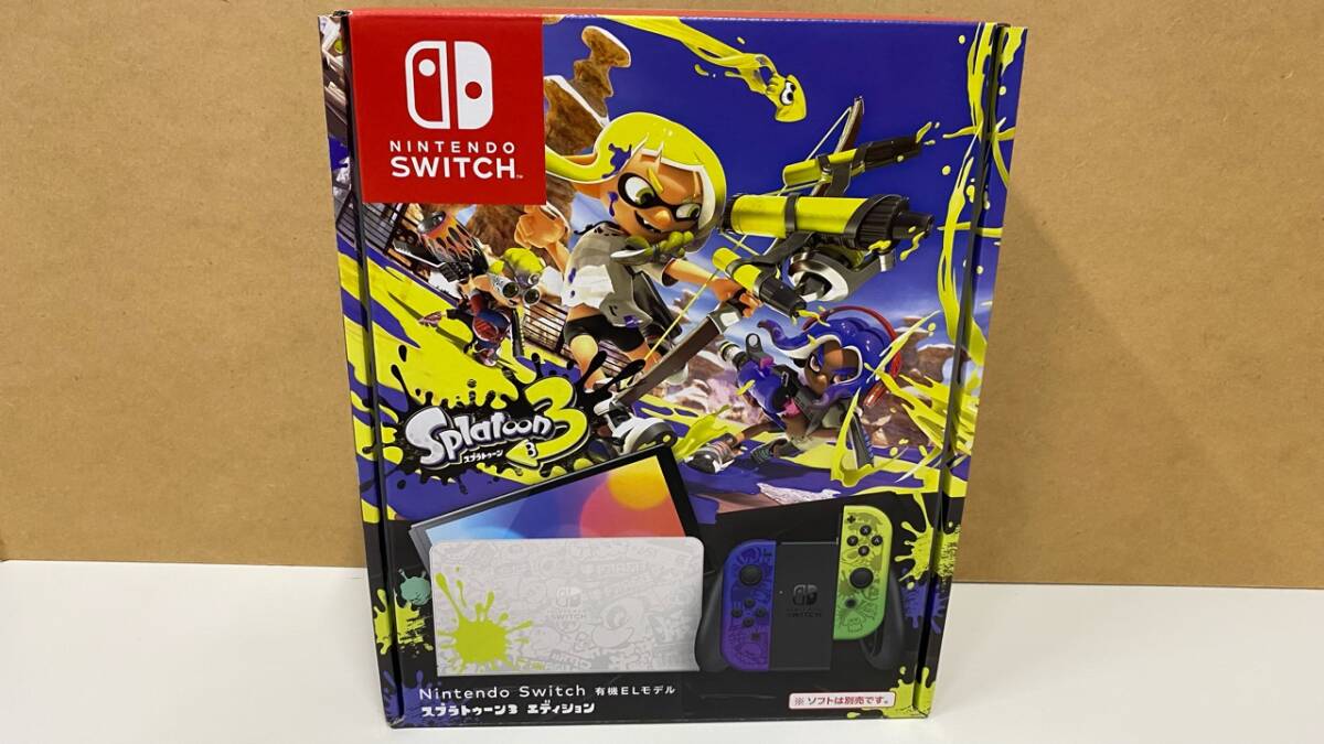 未開封 Nintendo Switch ニンテンドースイッチ 任天堂 ゲーム機 有機ELモデル スプラトゥーン3 エディション Splatoon ゲーム機 /1285_画像1