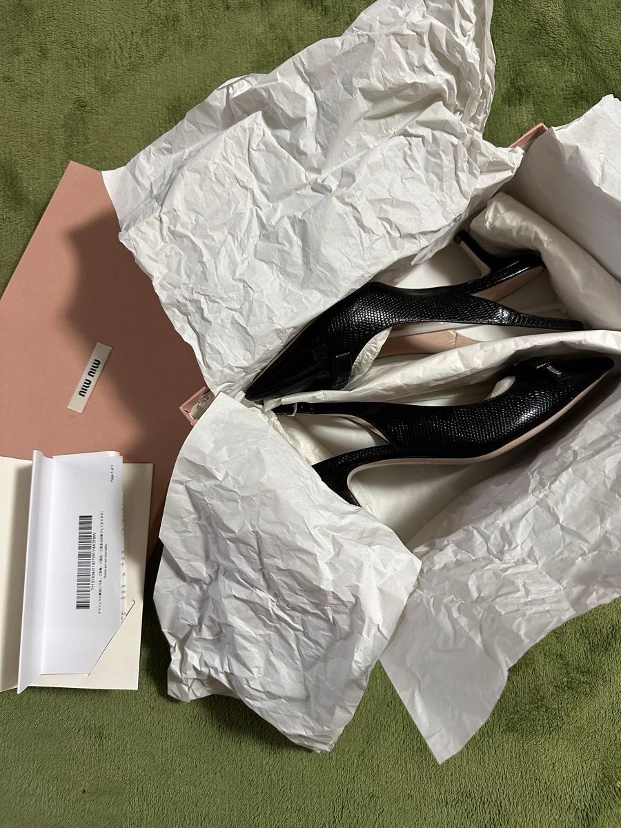 miumiu CALZATURE DONNA ST LIZARD NERO 36 パンプス レザー miumiu CALZATURE DONNA ST LIZARD NERO 36 パンプス レザー