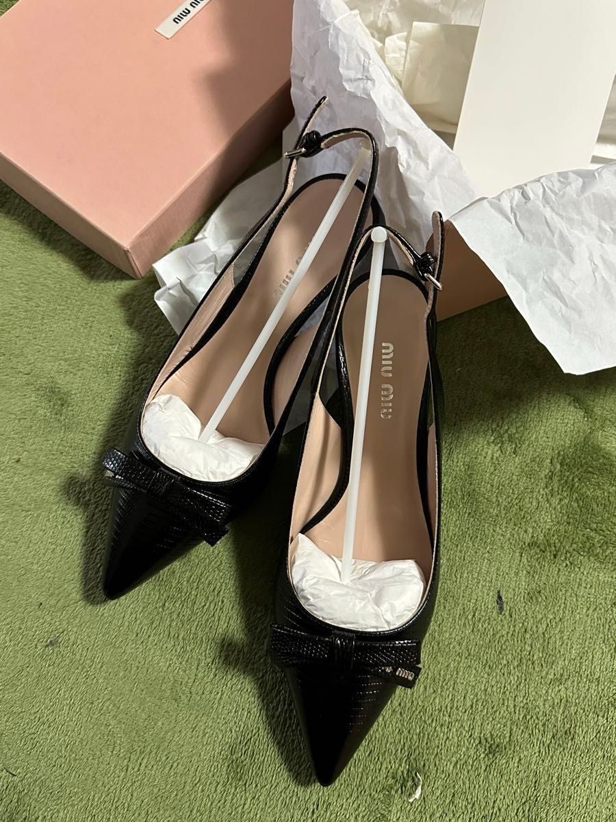 miumiu CALZATURE DONNA ST LIZARD NERO 36 パンプス レザー miumiu CALZATURE DONNA ST LIZARD NERO 36 パンプス レザー